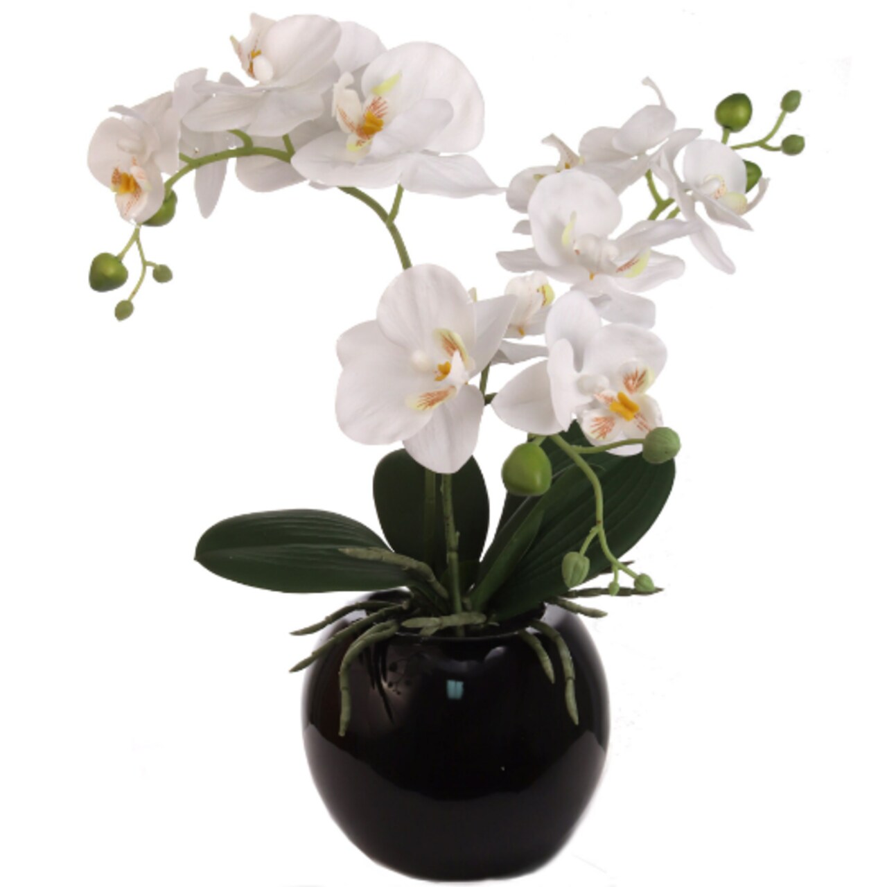 13-Inch Phalaenopsis Orchid Arrangement - Elegant Silk Floral Accent for Home & Office Decor, Floral Home by Artificial Flowers